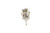 Diamond Single Stud Earring Mined .54ct EGL Certified RBC 14K White Gold