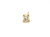 Diamond Single Stud Earring Princess Pushback Mined .18ct G SI1 14K Yellow Gold