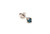  Fancy Blue Diamond Single Stud Earring Mined .14ct 14K White Gold 4 Prong 
