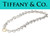 Tiffany & Co. Heart Link Chain Necklace Sterling Silver 925 18K Yellow Gold