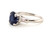 Art Deco Sapphire Diamond Engagement Ring 3.16ct Antique Platinum 1930's