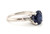  Art Deco Sapphire Diamond Engagement Ring 3.16ct Antique Platinum 1930's 