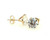 Diamond Stud Earrings 2 Carat D VS1 IGI Certified Lab Grown Ideal 2ct Martini 14K Yellow Gold