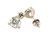 Diamond Stud Earrings 2 Carat D VS1 IGI Certified Lab Grown Ideal 2ct Martini Screwback 14K White Gold
