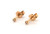 Diamond Stud Earrings Pushback Mined .06ct RBC 14K Yellow Gold Pushback