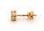  Bling Cluster Diamond Single Earring Mined 1ct Look Screwback Yellow Gold 