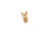 Diamond Solitaire Pendant Necklace .10ct Mined Round Brilliant 14K Yellow Gold