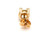  Diamond Single Stud Earring Mined .62ct H-I VVS 14K Yellow Gold 4 Prong Basket 