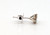 Chocolate Diamond Single Stud Earring RBC Pushback .42ct Mined 14K White Gold