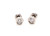  Diamond Bezel Set Stud Earrings Screwback Mined .25ct RBC 14K White Gold 