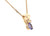 Tanzanite Diamond Pendant Necklace .52ct 14K Yellow Gold Gemstone