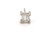  Diamond Single Stud Earring Princess Pushback Mined .30ct F-G SI1 14K White Gold 