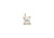  Diamond Single Stud Earring Princess Pushback Mined .15ct H SI 14K White Gold 