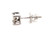  Single Diamond Stud Earring .12ct Invisible Set Princess Cut 14K Screwback 
