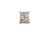  Single Diamond Stud Earring .12ct Invisible Set Princess Cut 14K Screwback 