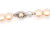 Deco Vintage Pearl Necklace 6.5mm Pearl 14K 16 Inch Pink/White Strand of Pearls