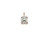 Diamond Single Stud Earring Mined .20ct G-H SI3 14K White Gold 4 Prong