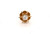Starburst Diamond Stud Single Earring Mined 1/8ct Round Brilliant 14K Yellow Gold