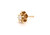 Starburst Diamond Stud Single Earring Mined 1/8ct Round Brilliant 14K Yellow Gold