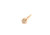  Natural Fancy Yellow Diamond Single Stud Earring Mined 6 Prong 14K Yellow Gold 