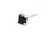  Princess Cut Black Diamond Single Stud Earring Pushback .30ct Size Mined 14K 