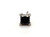  Princess Cut Black Diamond Single Stud Earring Pushback .30ct Size Mined 14K 