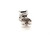  Princess Cut Black Diamond Single Stud Earring Pushback .30ct Size Mined 14K 