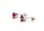  Brand New Heart Ruby Stud Earrings 1.10ct Round 14K White Gold July Birthstone 