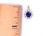 Sapphire Diamond Halo Pendant Mined 1.57ct 14K White Gold Brand New
