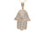 Bling Diamond Hamsa Pendant Necklace Iced Out Mined 3ct 14K Yellow Gold