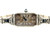  Elgin 14K Ladies Wrist Watch 1920's Mint Engraved Flowers French Cut Sapphire Deco 