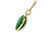  Edwardian Green Guilloche Enamel Diamond Heart Double Sided Pendant 14K Victor Mayer 