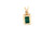 Emerald Solitaire Pendant Necklace 1.80ct May Birthstone 14K Yellow Gold Emerald Cut