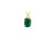  Emerald Solitaire Pendant Necklace 1.80ct May Birthstone 14K Yellow Gold Emerald Cut 
