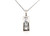 Diamond Bar Pendant Mined 1/2 Carat Princess Cut 14K White Gold .50ct