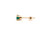  Emerald Single Stud Earring .25ct Round 14K Yellow Gold May Birthstone 