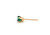 Emerald Single Stud Earring .25ct Round 14K Yellow Gold May Birthstone