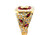 Mens Ruby Diamond Cocktail Ring 3.00ct 18K Yellow Gold Custom Designer Quality