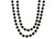  Strand of Onyx Gemstone 34 Inch Necklace 6.1mm 14K Yellow Gold 