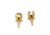  Diamond Stud Earrings Natural Mined Round 1/3ct Pushback 14K Yellow Gold 