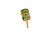  Emerald Single Stud Earring 1ct Oval 14K Yellow Gold May Birthstone 