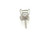  Diamond Single Stud Earring Princess Pushback Mined 1/3ct D-E SI2 14K White Gold 