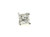  Diamond Single Stud Earring Princess Pushback Mined 1/3ct D-E SI2 14K White Gold 