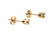  Fancy Chocolate Diamond Stud Earrings .40ct Round Brilliant 14K Yellow Gold 