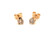  Fancy Chocolate Diamond Stud Earrings .40ct Round Brilliant 14K Yellow Gold 