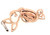  Disney Treasures Winnie the Pooh Piglet Diamond Necklace 10K Rose Gold Sterling Silver 