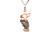  Disney Treasures Winnie the Pooh Piglet Diamond Necklace 10K Rose Gold Sterling Silver 