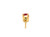 Ruby Single Stud Earring .25ct Round 14K Yellow Gold July Birthstone 