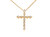  Diamond Cross Slide Pendant Necklace .25ct 14K Yellow Gold BRAND NEW 