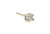  Single Diamond Stud Earring .15ct Natural Princess Cut F-G SI1 14K White Gold 
